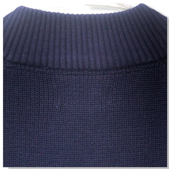 Club Room Size XL Men's 3/4 Button Pullover Mock Neck Sweater Blue/Gray - Picture 7 of 12